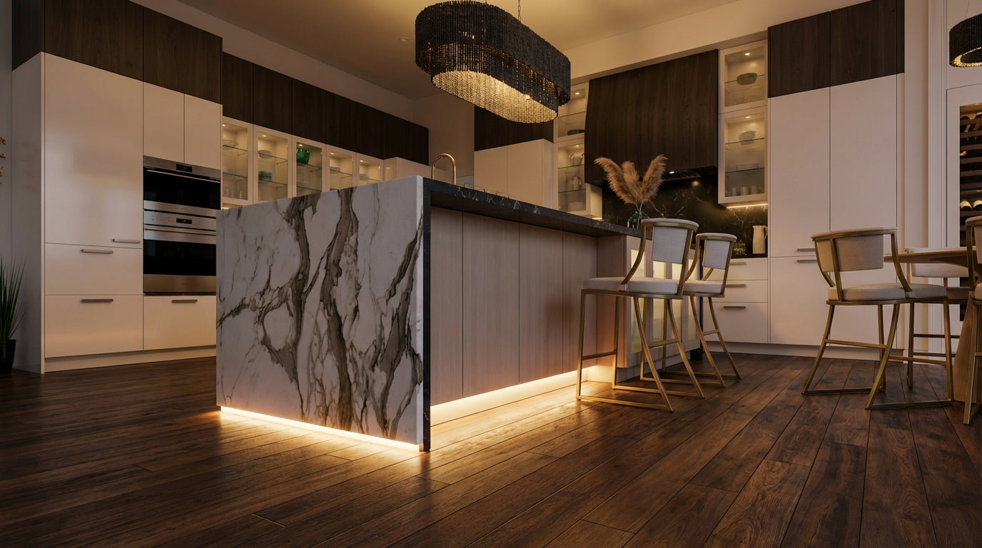 Decorative Accent Lighting Ideas: Using LED Strips Under Cabinets