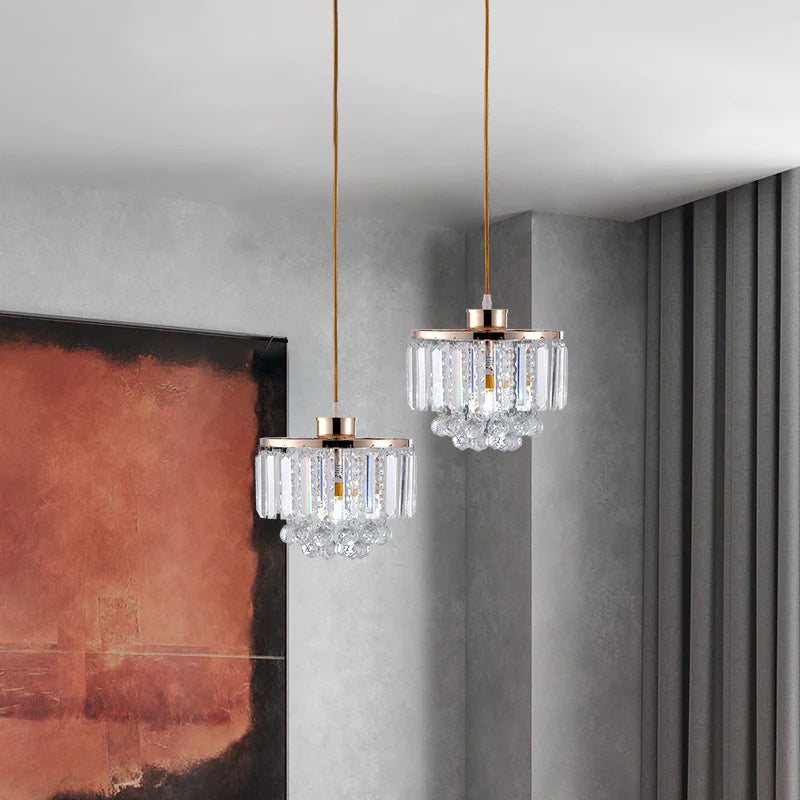 Clear Crystal Linear Pendant Light | Lumimuse