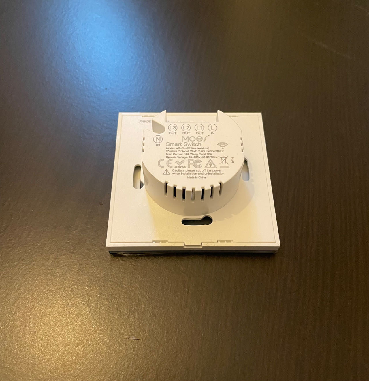 WiFi RF433 Smart Touch Light Switch 1/2/3/4 Gang 2 Way Multi-Control Neutral Wire Required EU (A Pack of 5 Boxes)