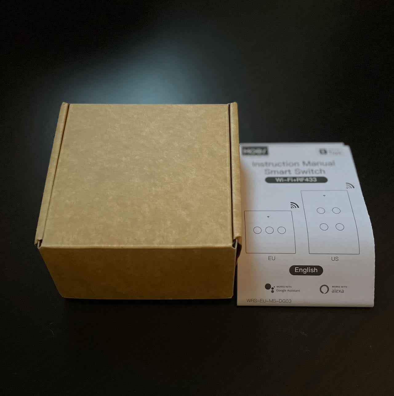 WiFi RF433 Smart Touch Light Switch 1/2/3/4 Gang 2 Way Multi-Control Neutral Wire Required EU (A Pack of 5 Boxes)