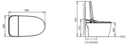 BRAVAT Smart Toilet - Model C29010W1-3-4