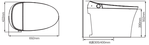 BRAVAT Smart Toilet - Model C29030W3-3