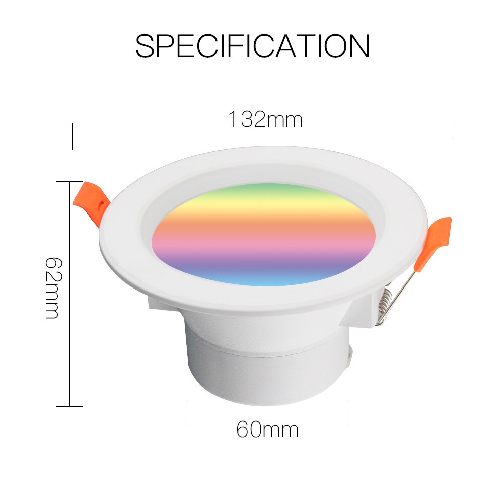 LumiMuse WiFi Smart LED Downlight Dimmable Round Colorful Spotlight Lighting 7W RGB Color Changing Bulb