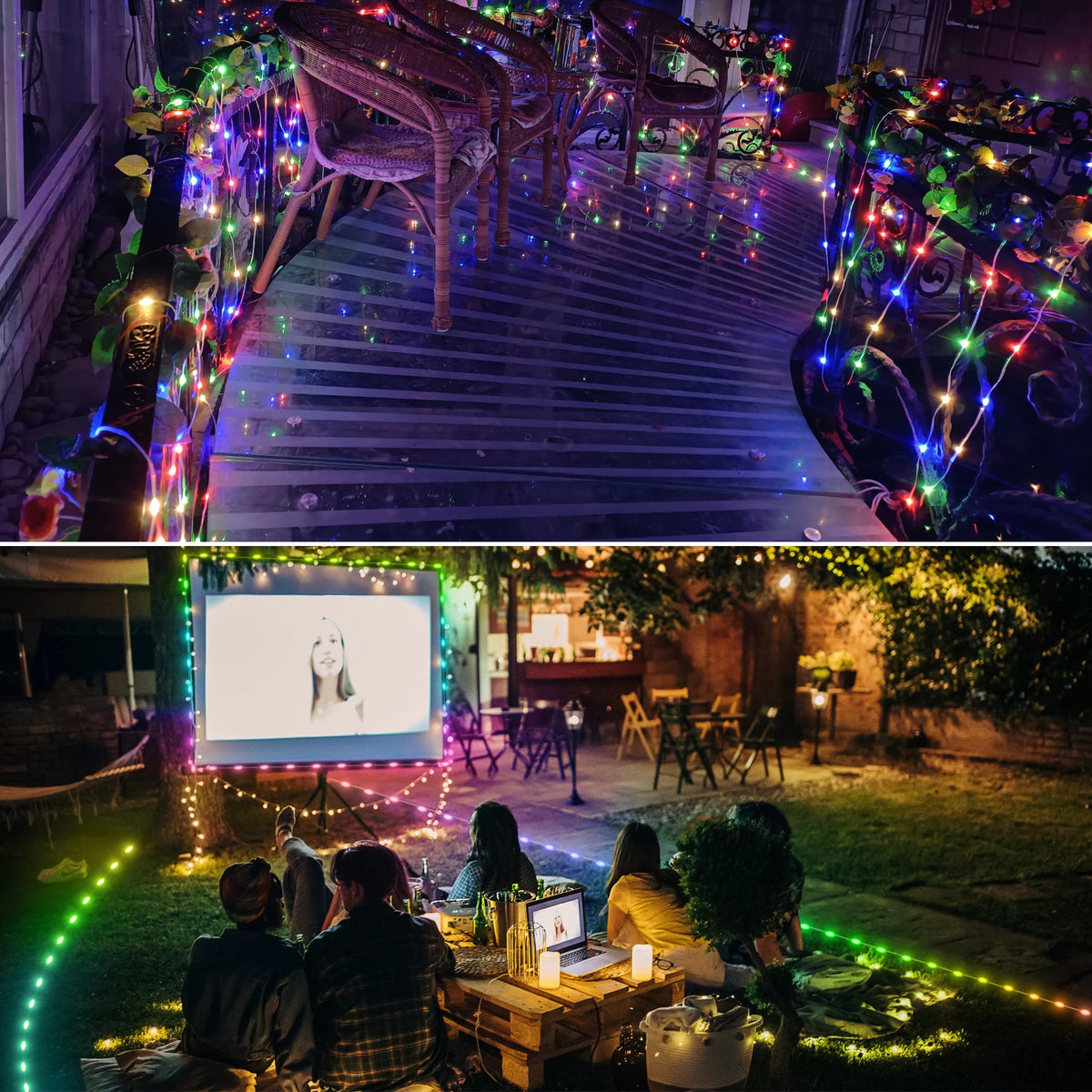 Smart Christmas Tree Fairy Lights — App Control, USB