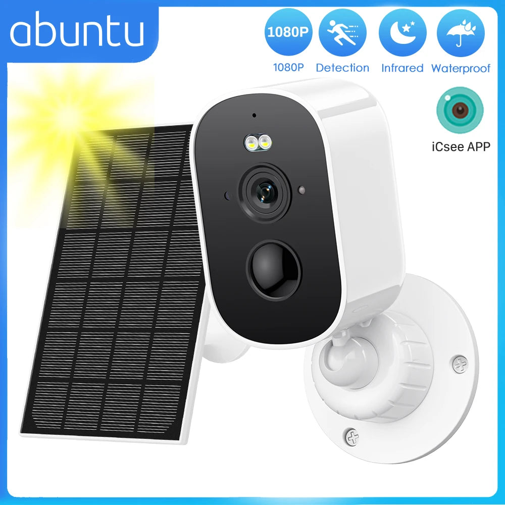 Solar Bullet Security Camera — 1080p WiFi, Motion Alerts