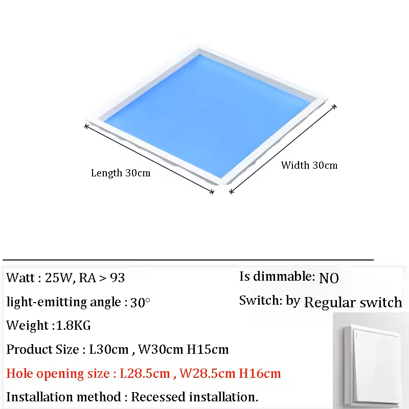 SkyView LED Ceiling Light – Ultra-Realistic Sunlight & Blue Sky Effect, Smart App & Remote Control, Dimmable & Energy-Efficient