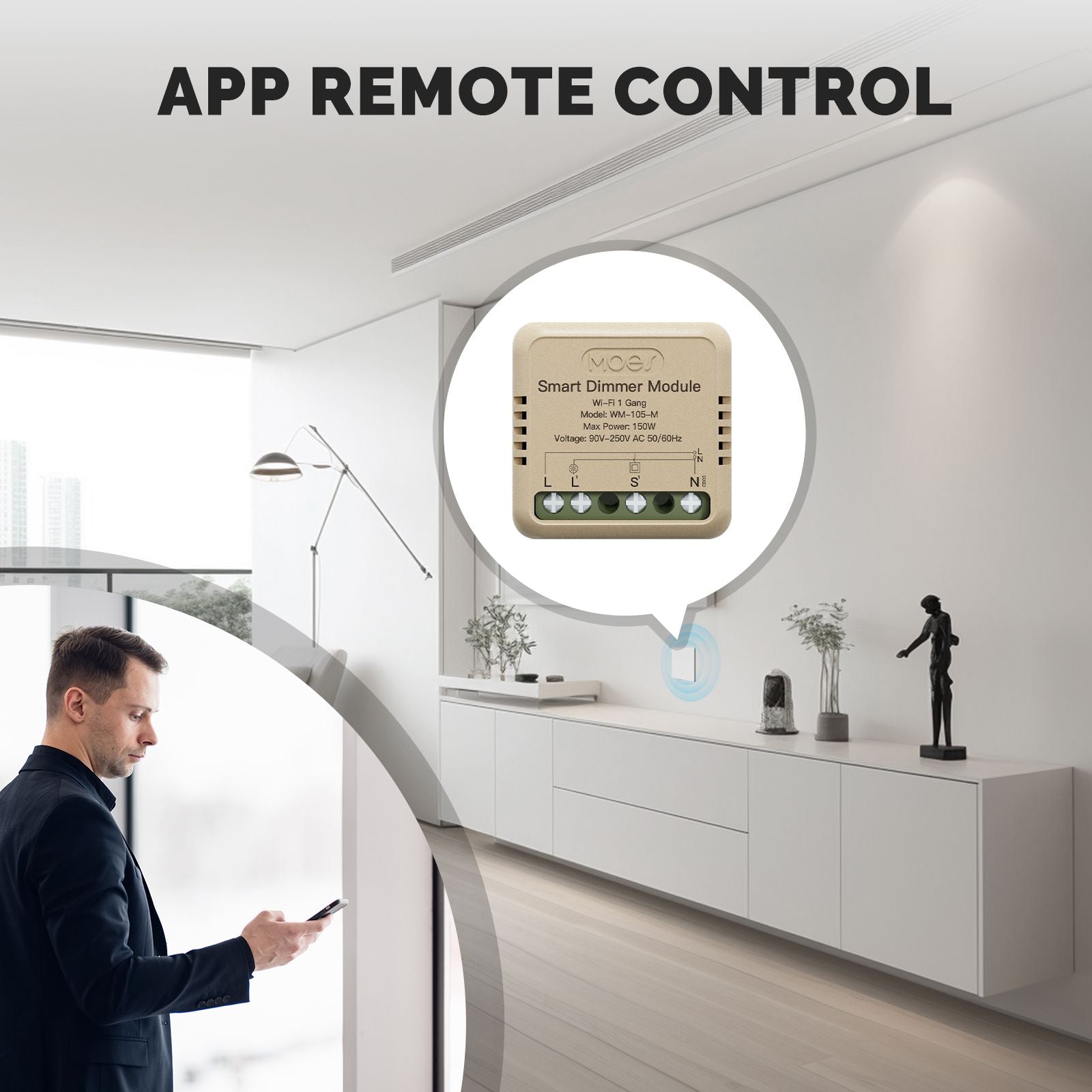 WiFi Smart Dimmer Switch Module Timer Diy Breaker 1/2 Gang