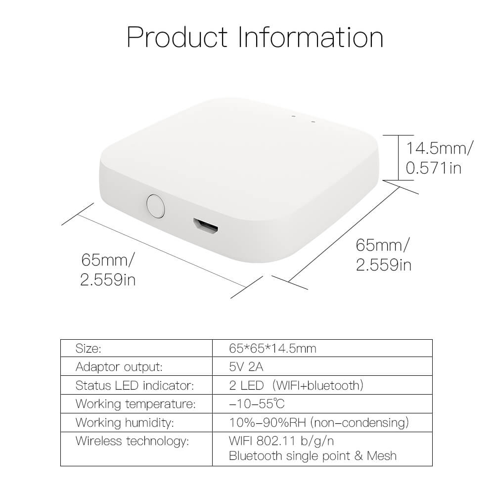 Bluetooth Gateway Smart WiFi Hub Smart Home Bluetooth MESH (SIG) Gateway Low Power Consumption