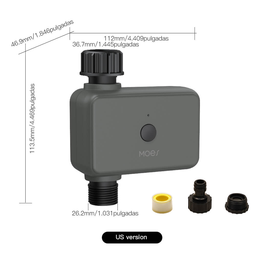 Bluetooth Smart Sprinkler Water Timer with Rain Delay Filter Washer Programmable Irrigation Timer