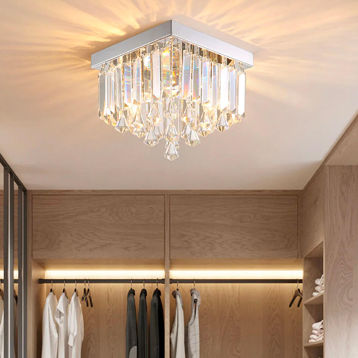 Modern Design Crystal Chandelier Ceiling Light | LumiMuse