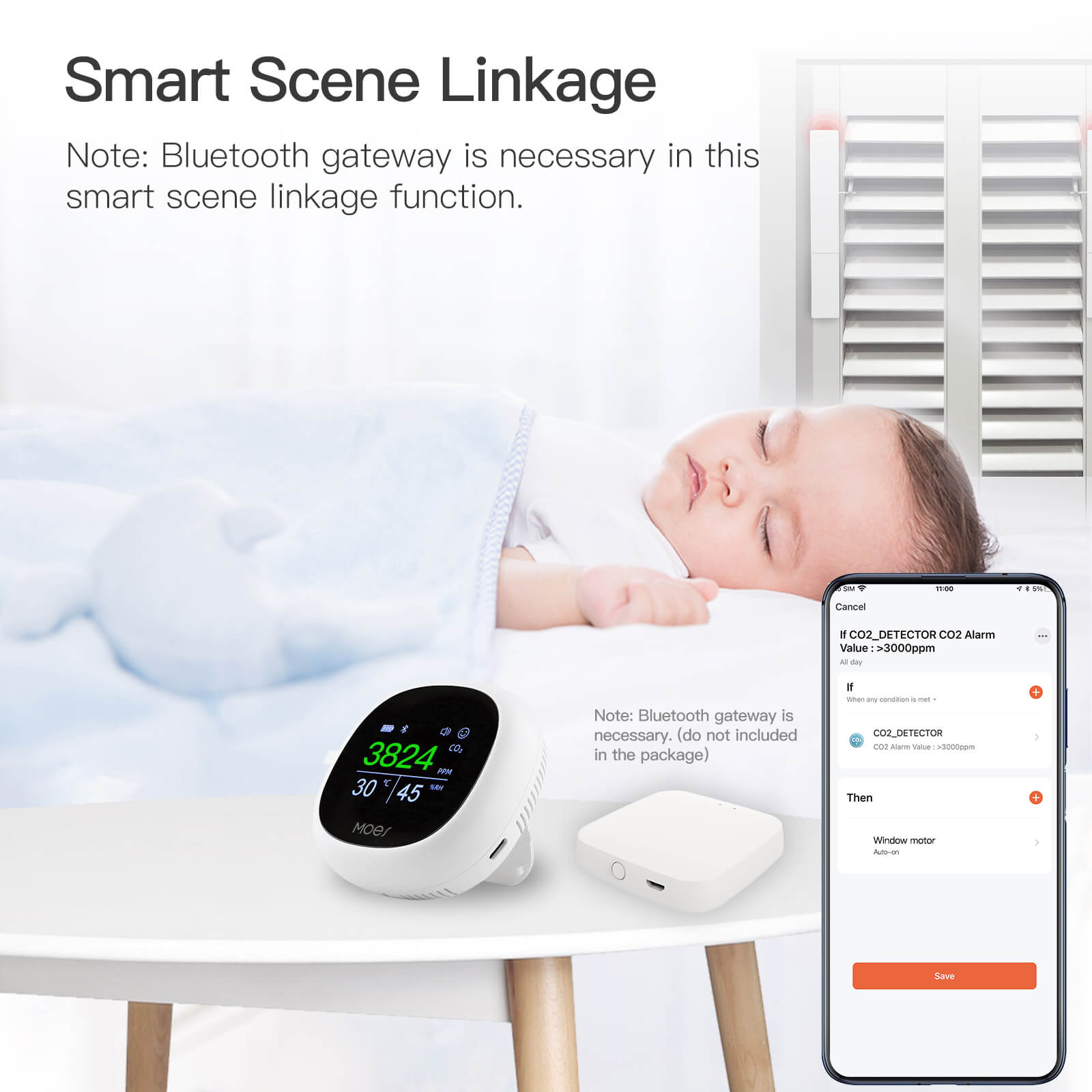 LumiMuse Bluetooth Smart Carbon Dioxide Tester Portable CO2 Temp Humi Air Quality Monitor