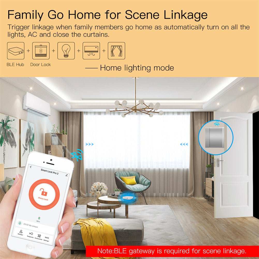 ¡¾US Version¡¿ LumiMuse Bluetooth Smart Door Lock Bank-grade AES128 Bit and TLS Encryption Bluetooth Sensor APP Remote Unlocking Scene Linkage