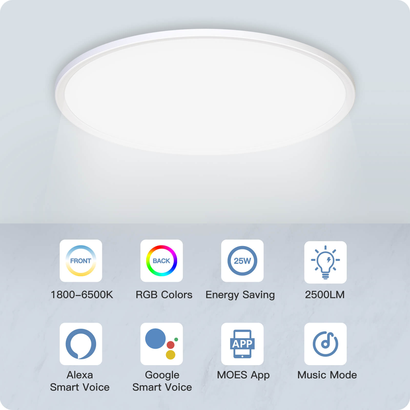 LumiMuse Smart WIFI Ceiling Light Ultrathin Energy-saving RGB Dimmable Lighting LED Lamp