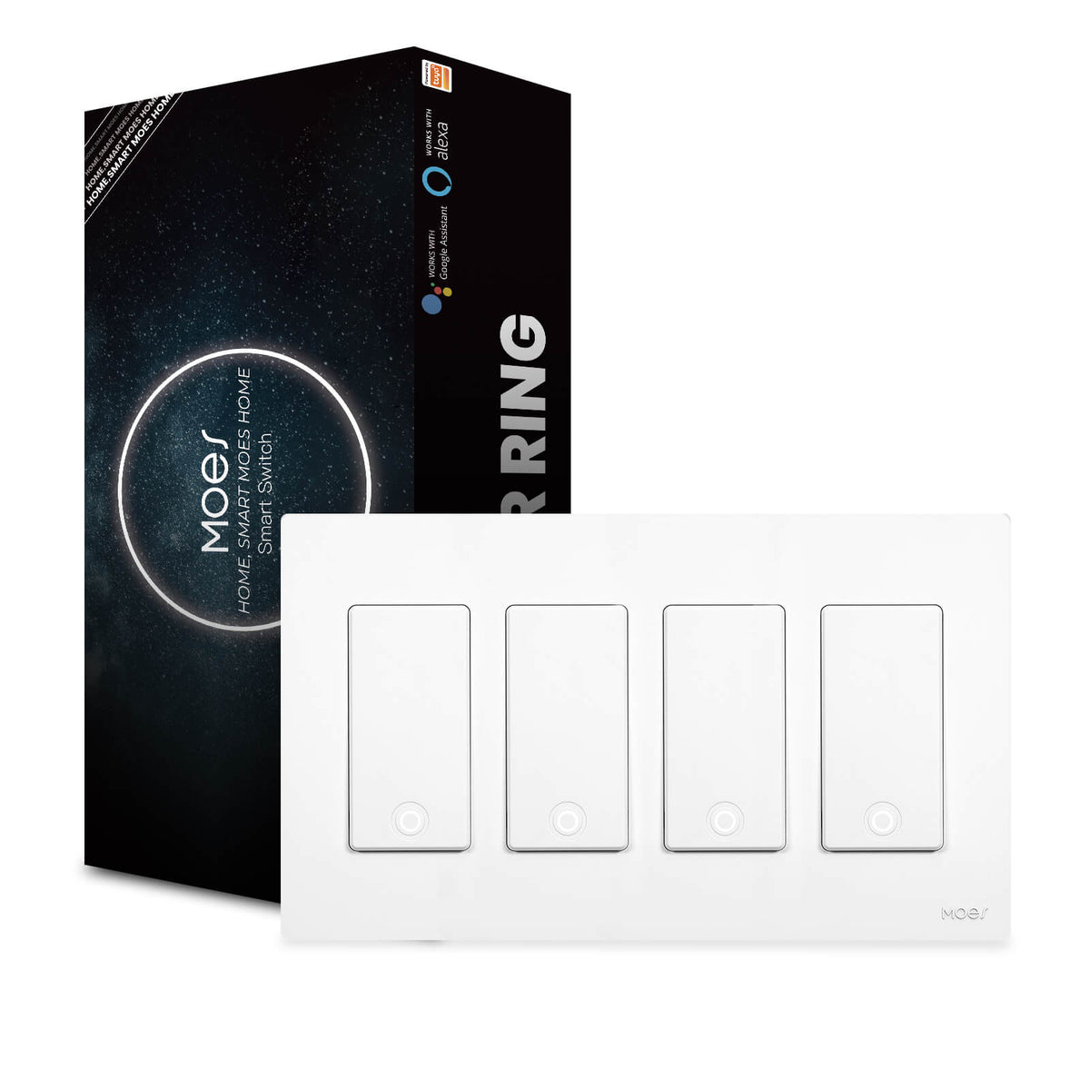 LumiMuse Star Ring 2nd Generation Smart Single Pole 3 Way WIFI Switch 1/2/3/4 Gang