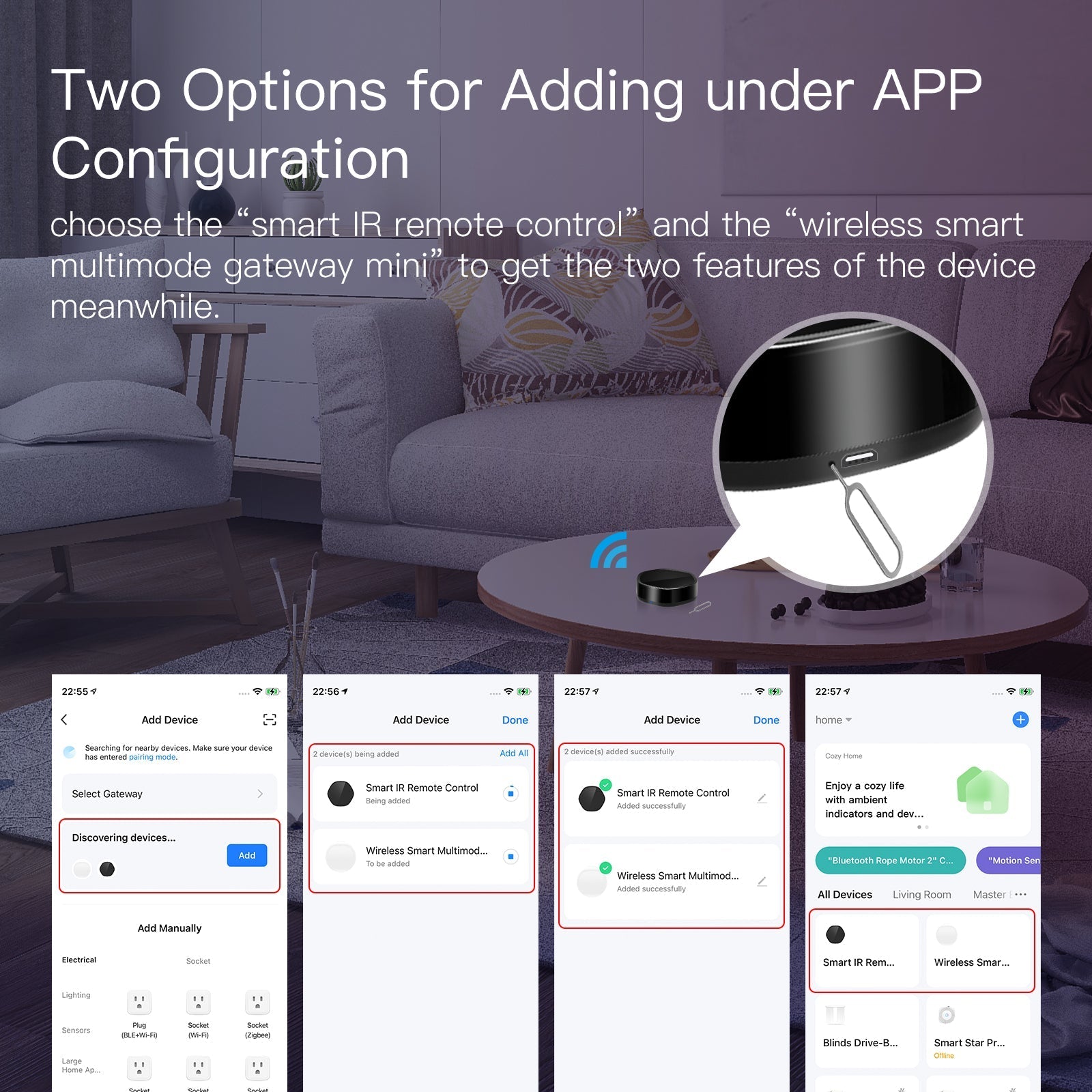 LumiMuse WiFi 2 in 1 Wireless Multi-function Gateway With 38K IR Remote Controller