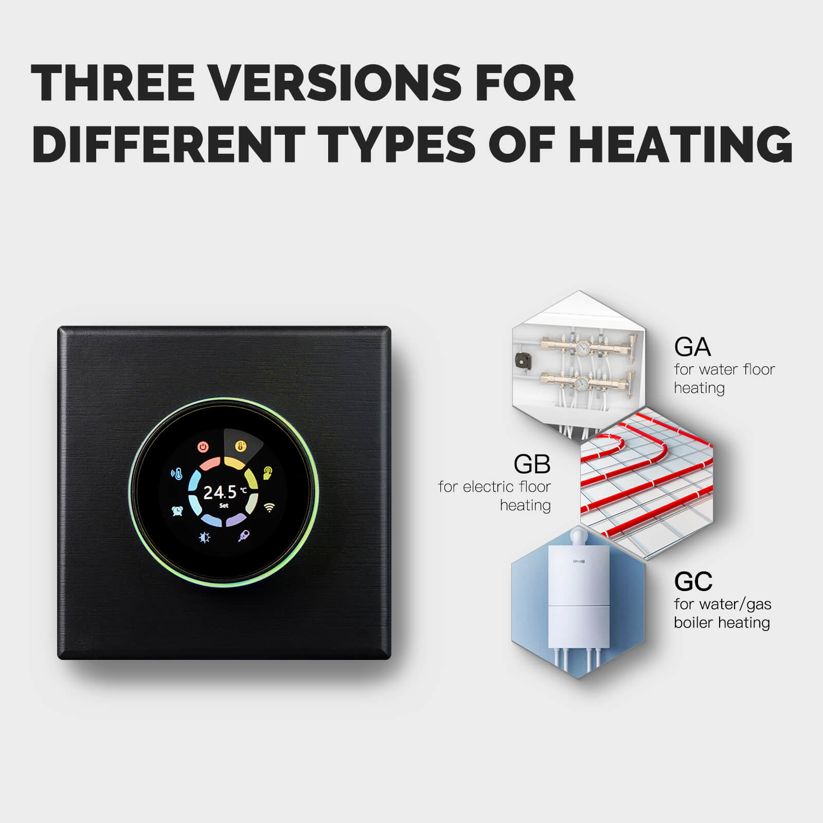 LumiMuse WiFi Smart Home Heating Knob Thermostat Temperature Controller For Water Gas Boiler Electric Heating