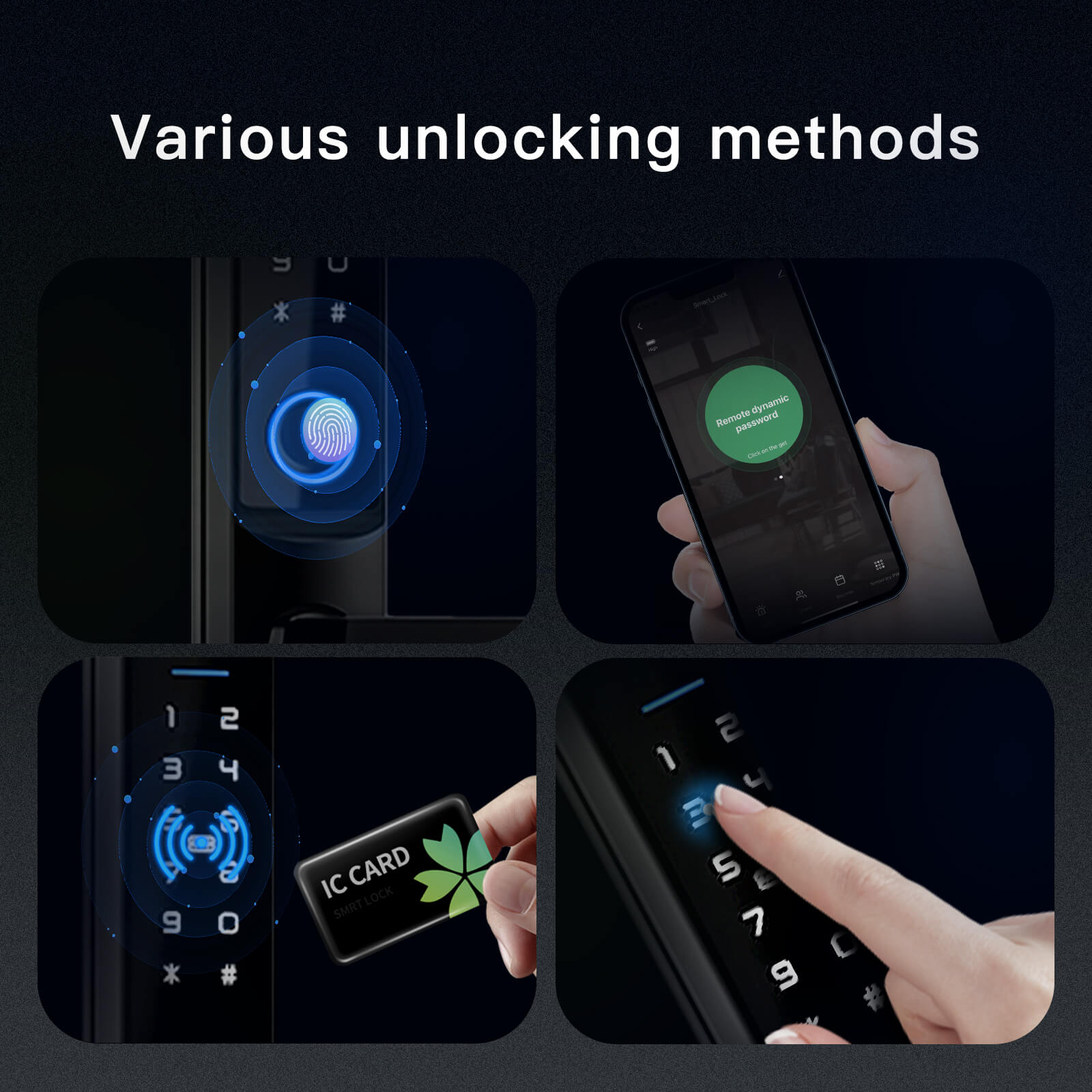 LumiMuse WiFi Smart Narrow Side Fingerprint Coded Door Lock Remote Control Waterproof Two Handle Optional