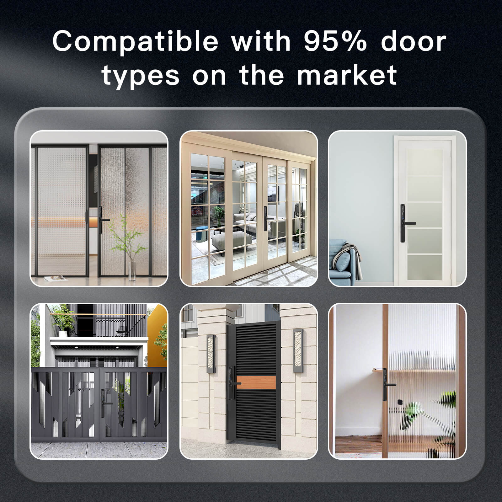 LumiMuse WiFi Smart Narrow Side Fingerprint Coded Door Lock Remote Control Waterproof Two Handle Optional