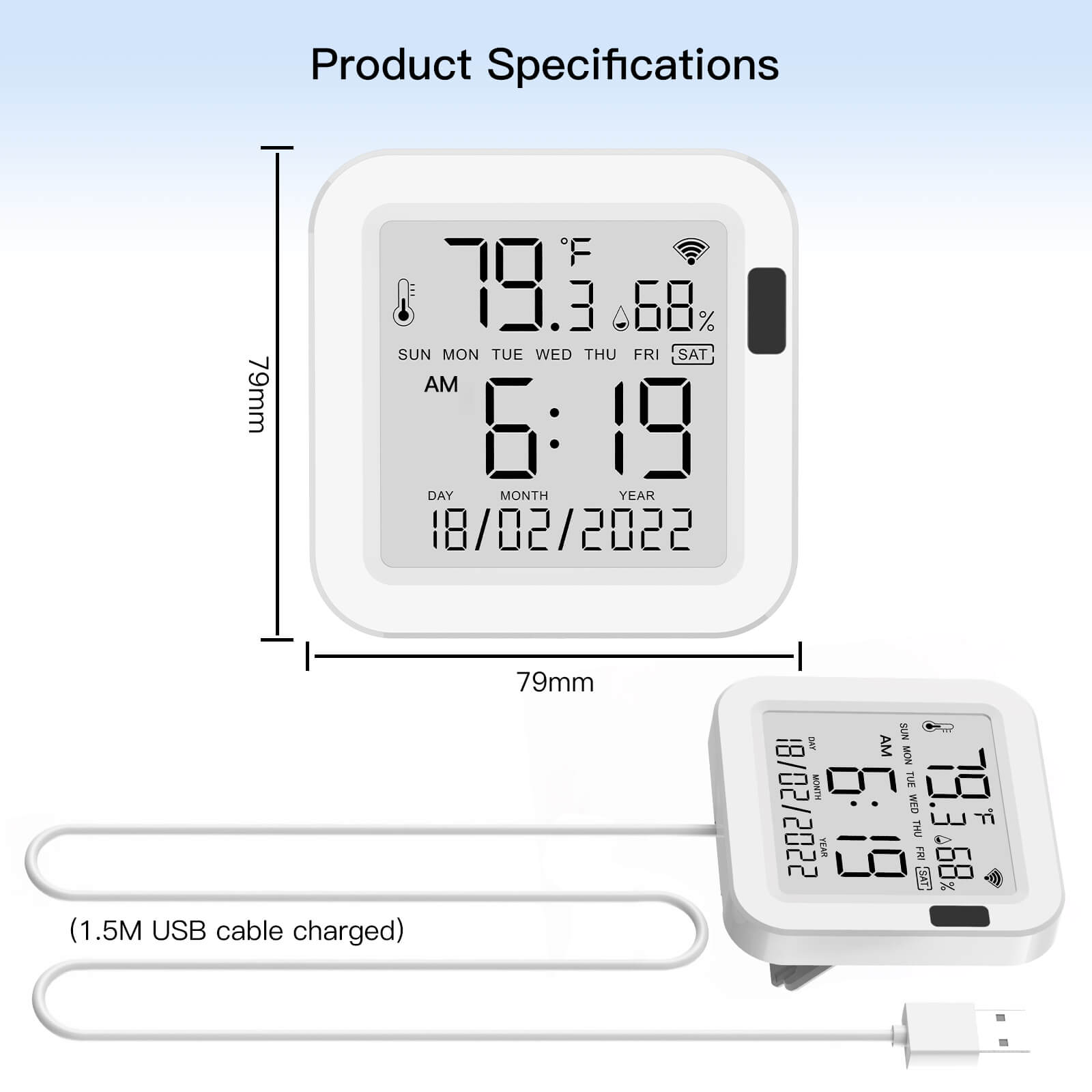 LumiMuse WiFi Smart Temperature & Humidity Sensor with LCD Screen
