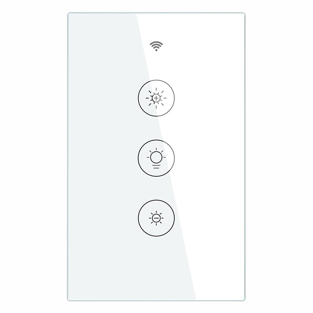 WiFi Dimmer Switch RF433 Smart Glass Touch Switches With Led For Light