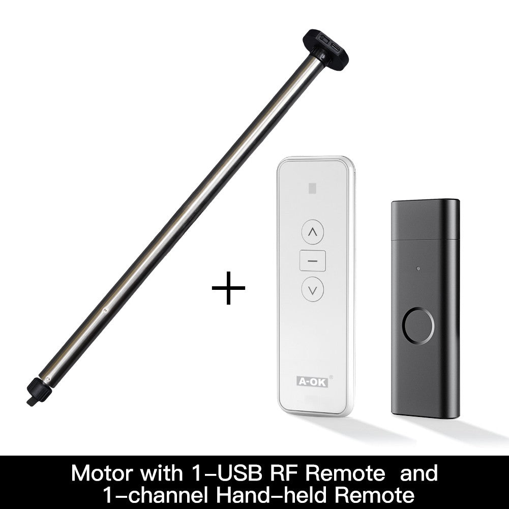 Rechargeable Tubular Roller Blind Motor RF433 Remote Control - A Pack of 3 Boxes