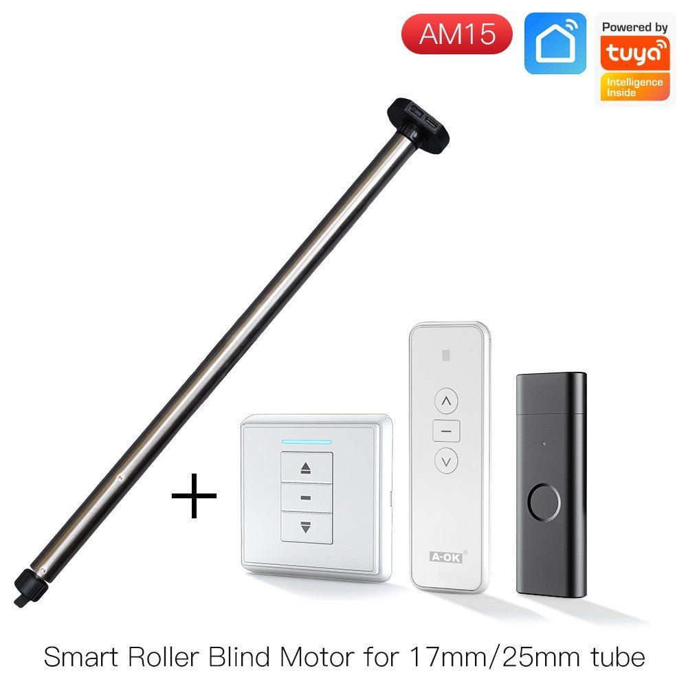 Rechargeable Tubular Roller Blind Motor RF433 Remote Control | LumiMuse