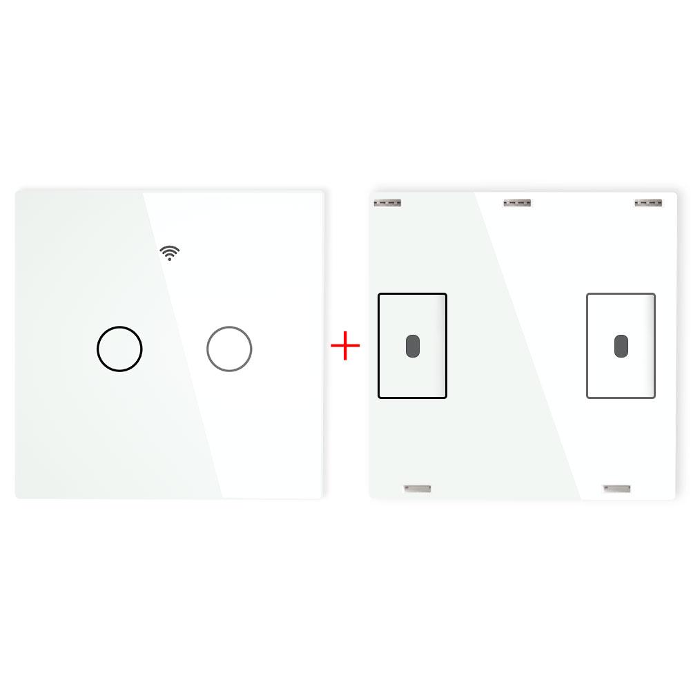 RF433 Smart Wirelesss Wall Glass Panel Transmitter Touch Switch Multi-control Remote EU
