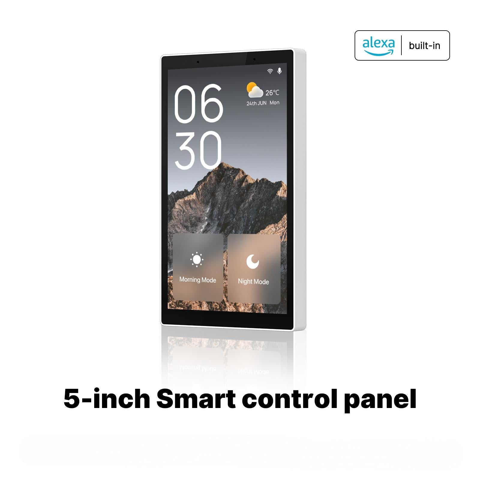Smart Home 5-Inch Touchscreen Control In-wall Smart Panel with Alexa Built-in | LumiMuse