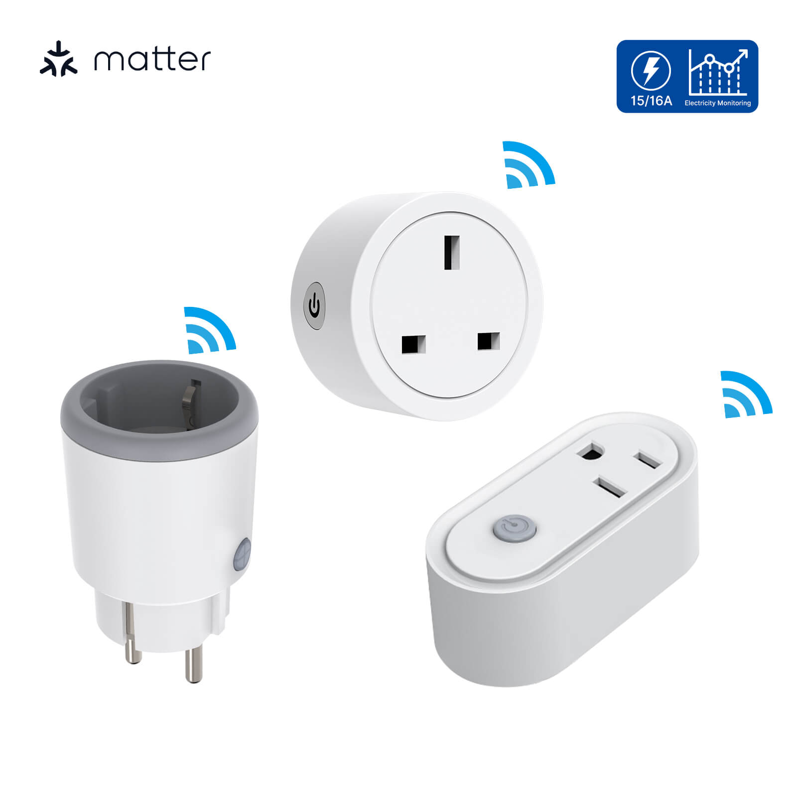 Smart Plug Matter WiFi Socket Timer Outlet Power Monitor | LumiMuse