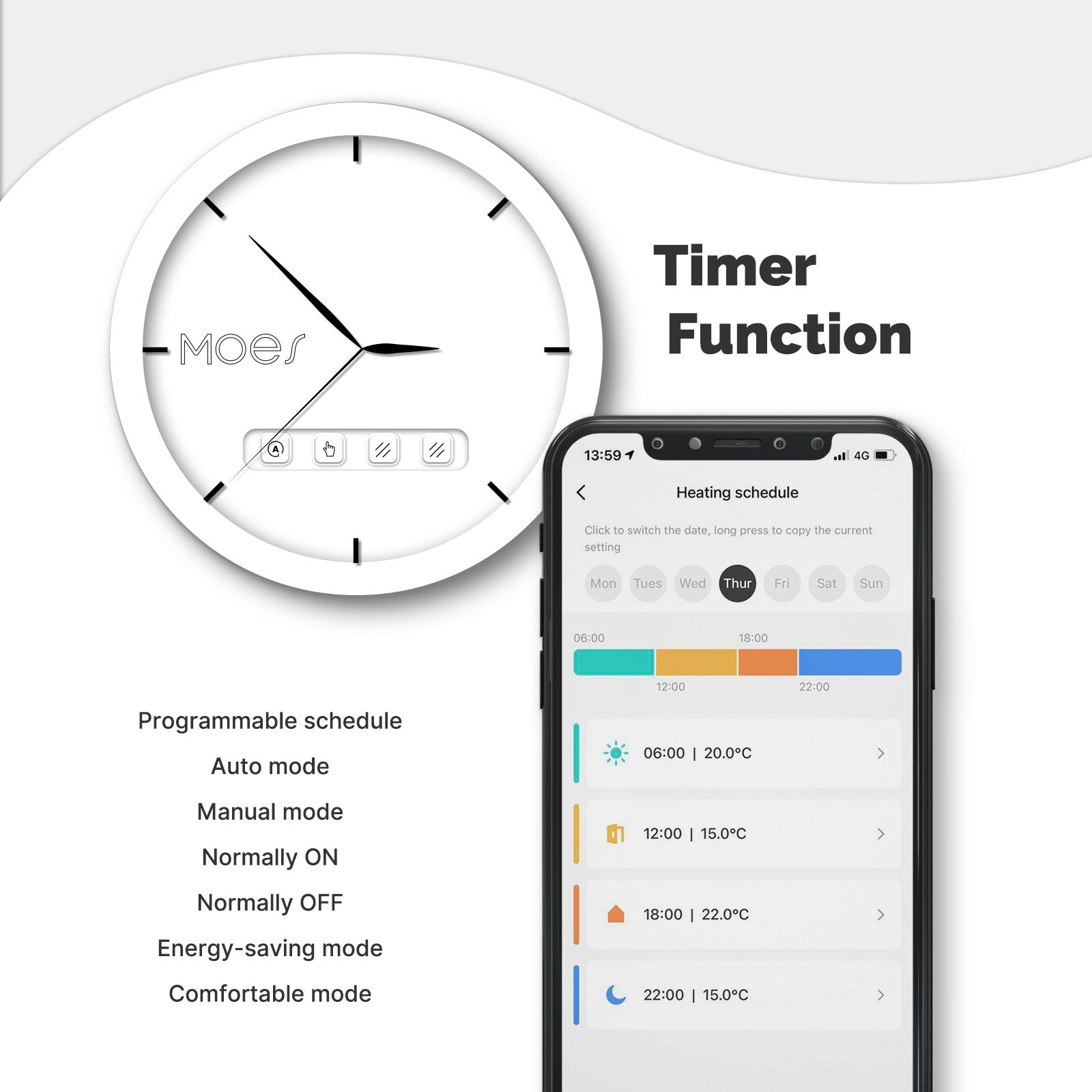 Smart Wifi Thermostatic Radiator Valve TRV Programmable Temperature Controller