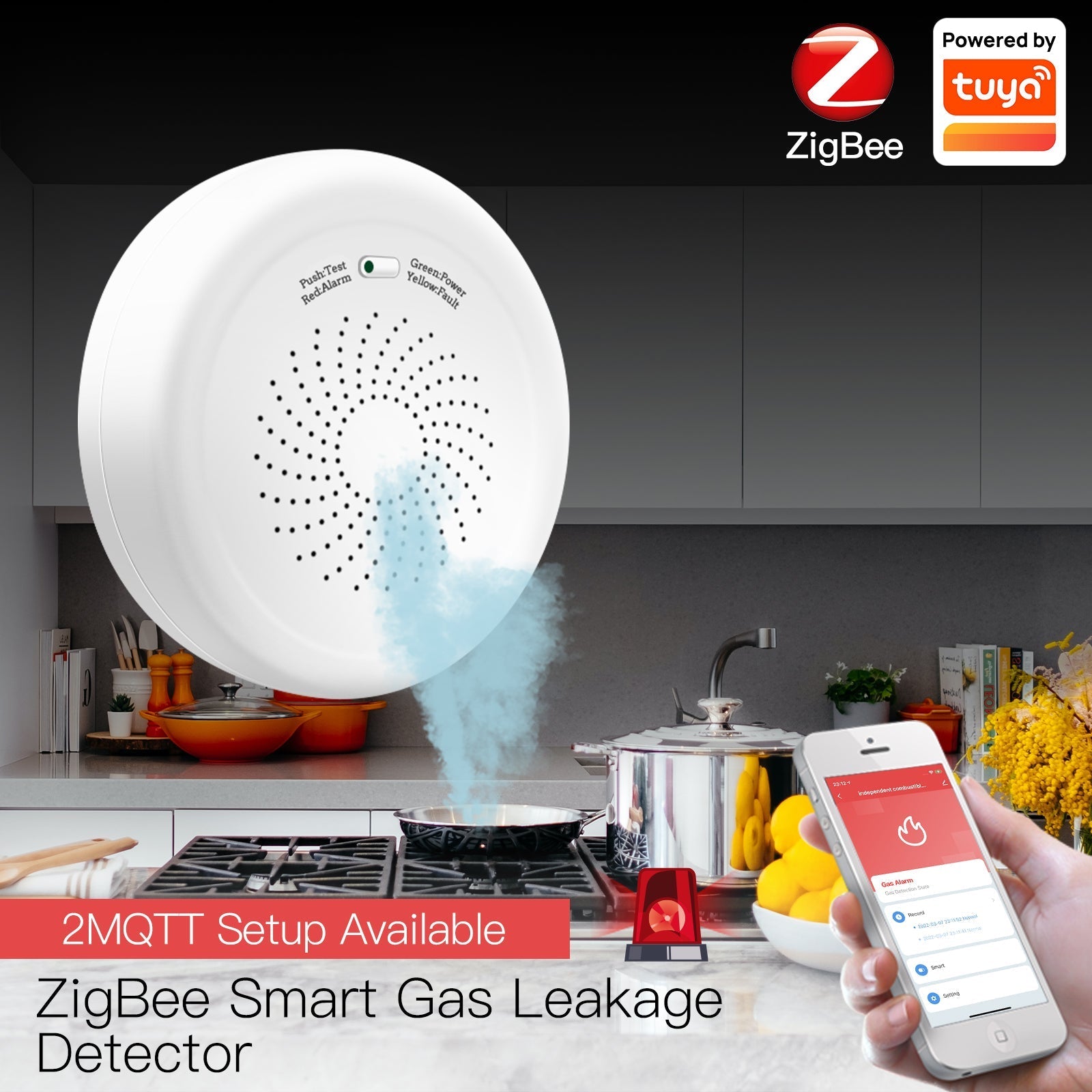 ZigBee Smart Gas Leakage Detector Combustible Sensor