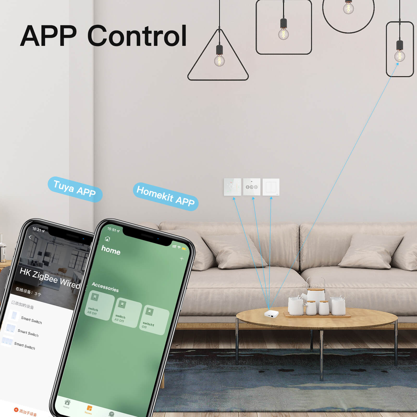 Smart Zigbee Hub Work With Homekit Wired Gateway Remote Control Smart Home Hub
