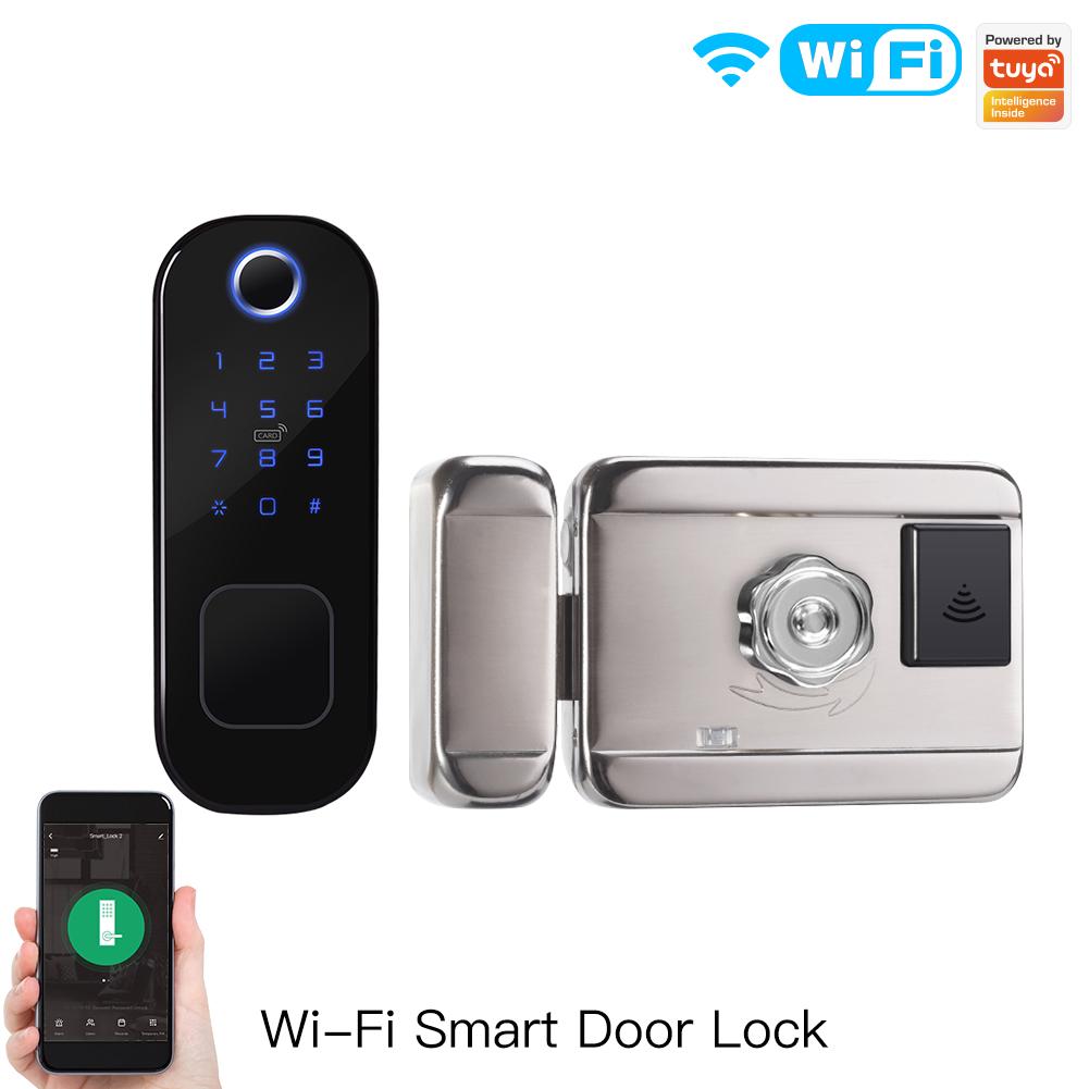 Wifi Tuya Smart Door Lock Fingerprint Digital Password Lock