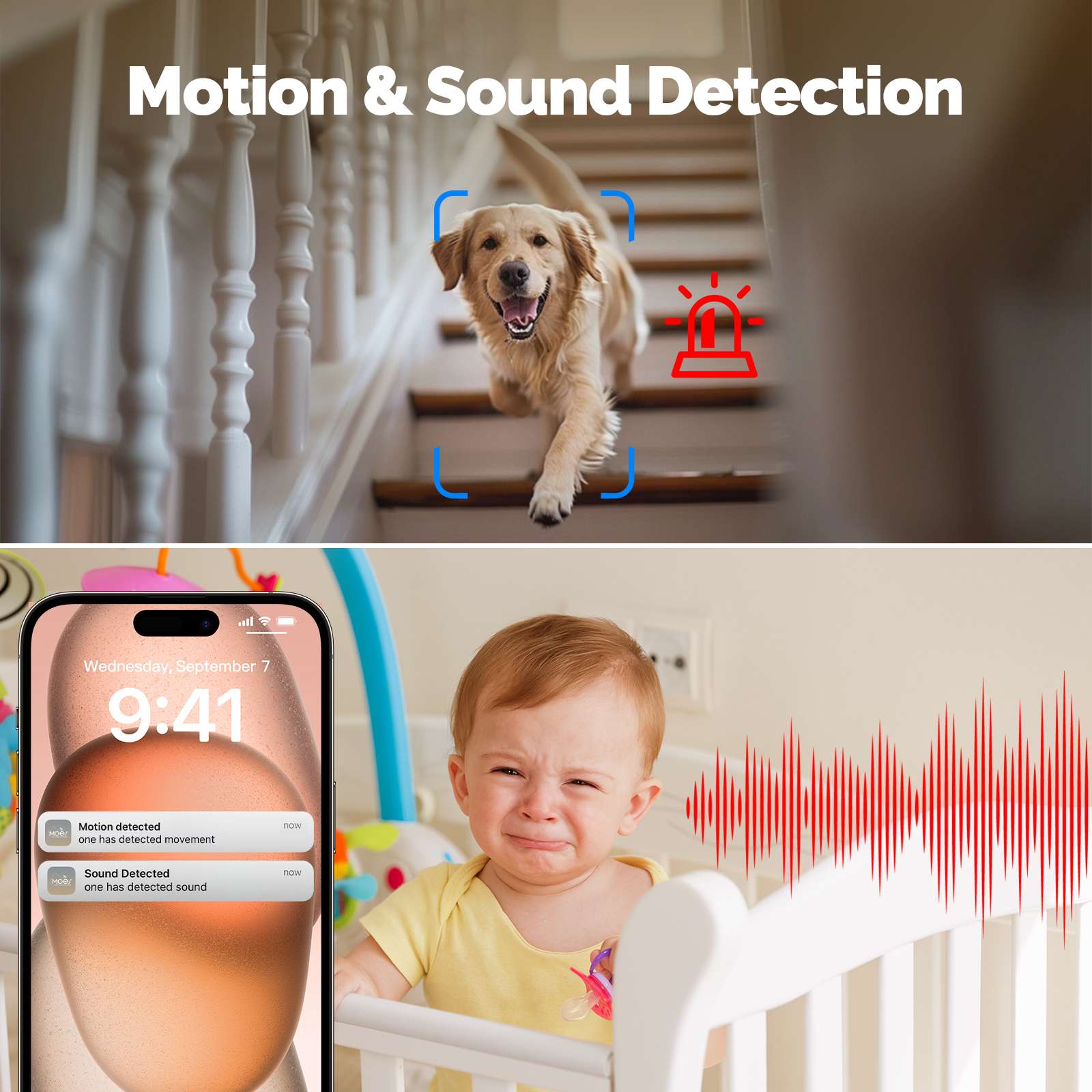 Tuya WiFi 4MP Indoor Security Camera with Night Vision and Motion Detection