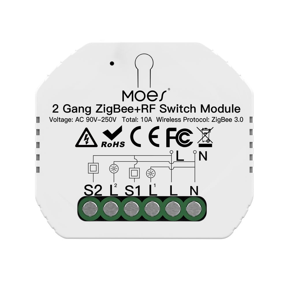 LumiMuse Tuya ZigBee 3.0 RF Switch Module, Smart Light Switch Module 1/2 Gang