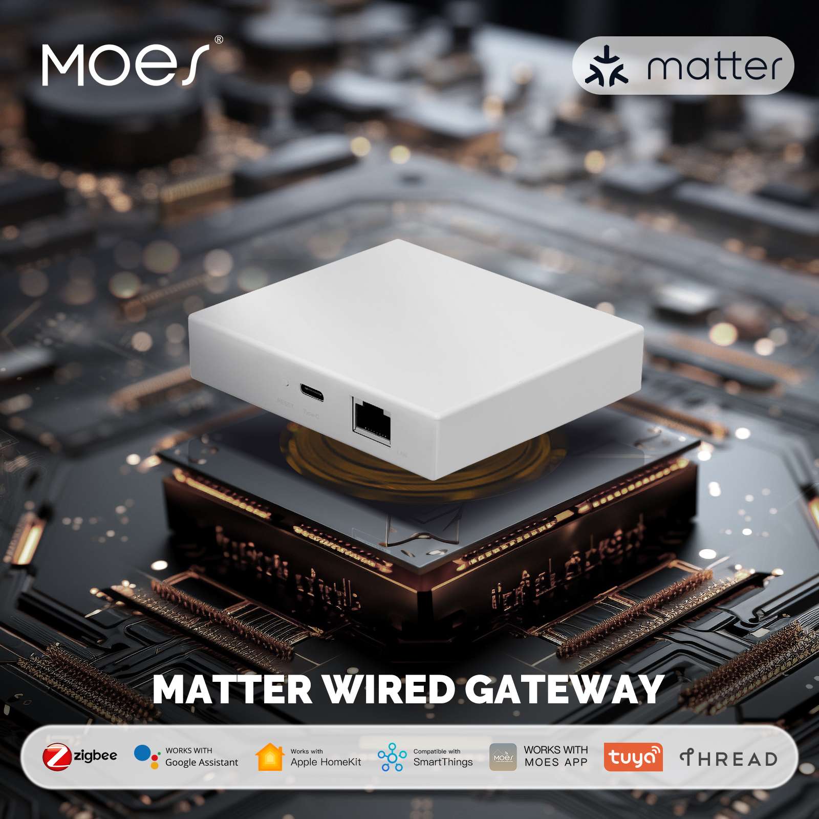 Tuya Zigbee Matter Thread Gateway Smart Home Bridge Matter Hub