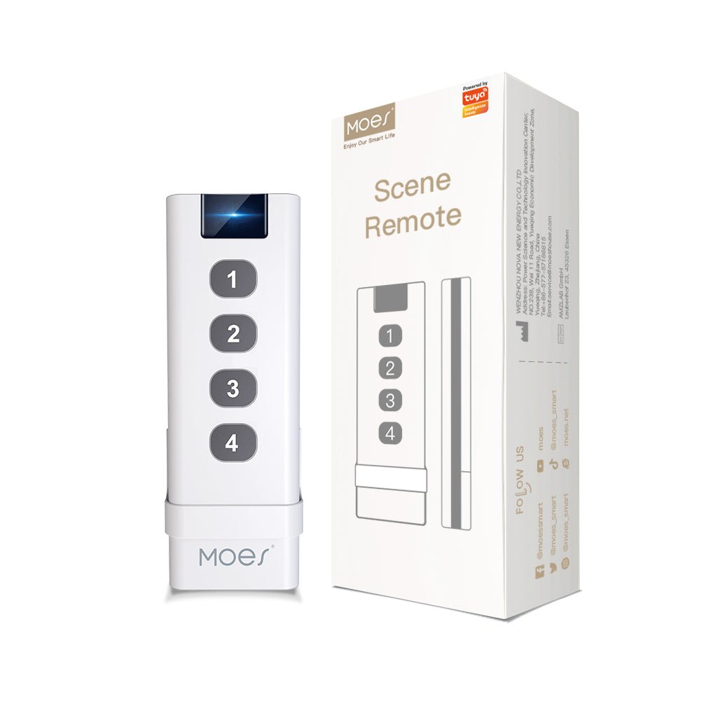 Tuya ZigBee Wireless Scene Switch 4 Gang Remote Point to Point Control | LumiMuse