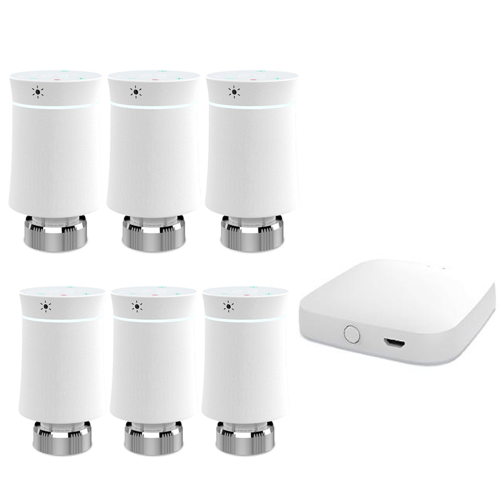 LumiMuse ZigBee Smart Radiator Valves Tuya Save Energy Black White TRV BRT 100 Mini Soft Touching Thermostatic Valve