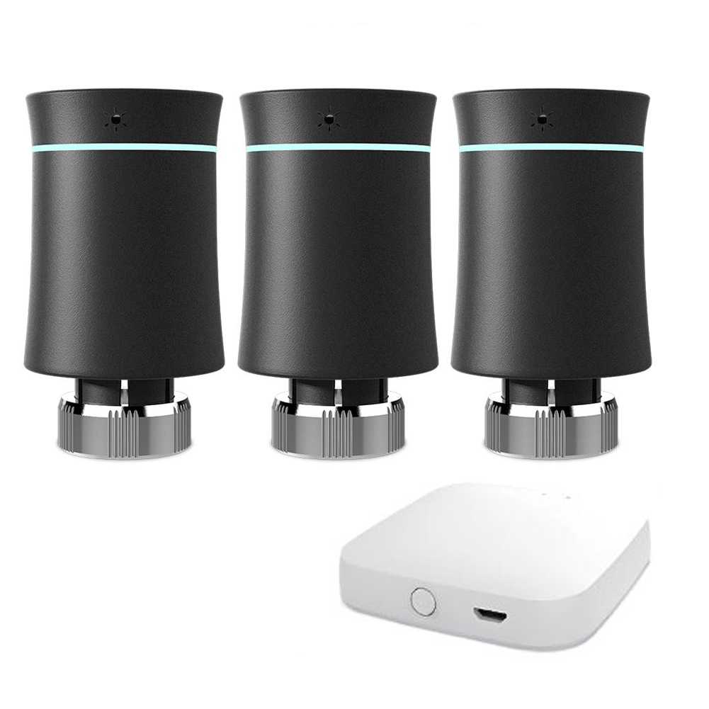 LumiMuse ZigBee Smart Radiator Valves Tuya Save Energy Black White TRV BRT 100 Mini Soft Touching Thermostatic Valve