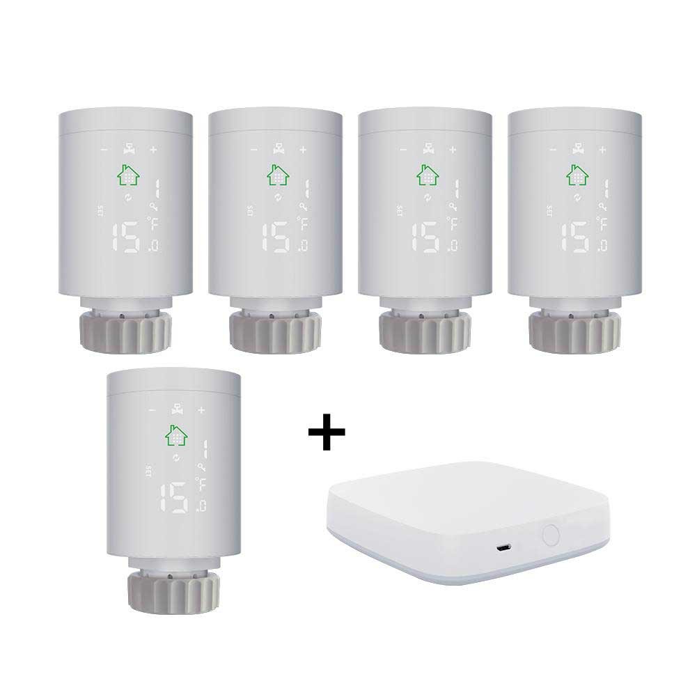 LumiMuse Smart Thermostatic Radiator Valve ZigBee LCD Curved Screen Heating Battery Powered TRV TS0601