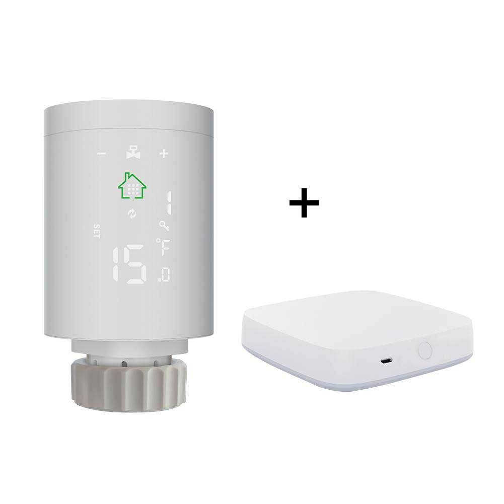 LumiMuse Smart Thermostatic Radiator Valve ZigBee LCD Curved Screen Heating Battery Powered TRV TS0601