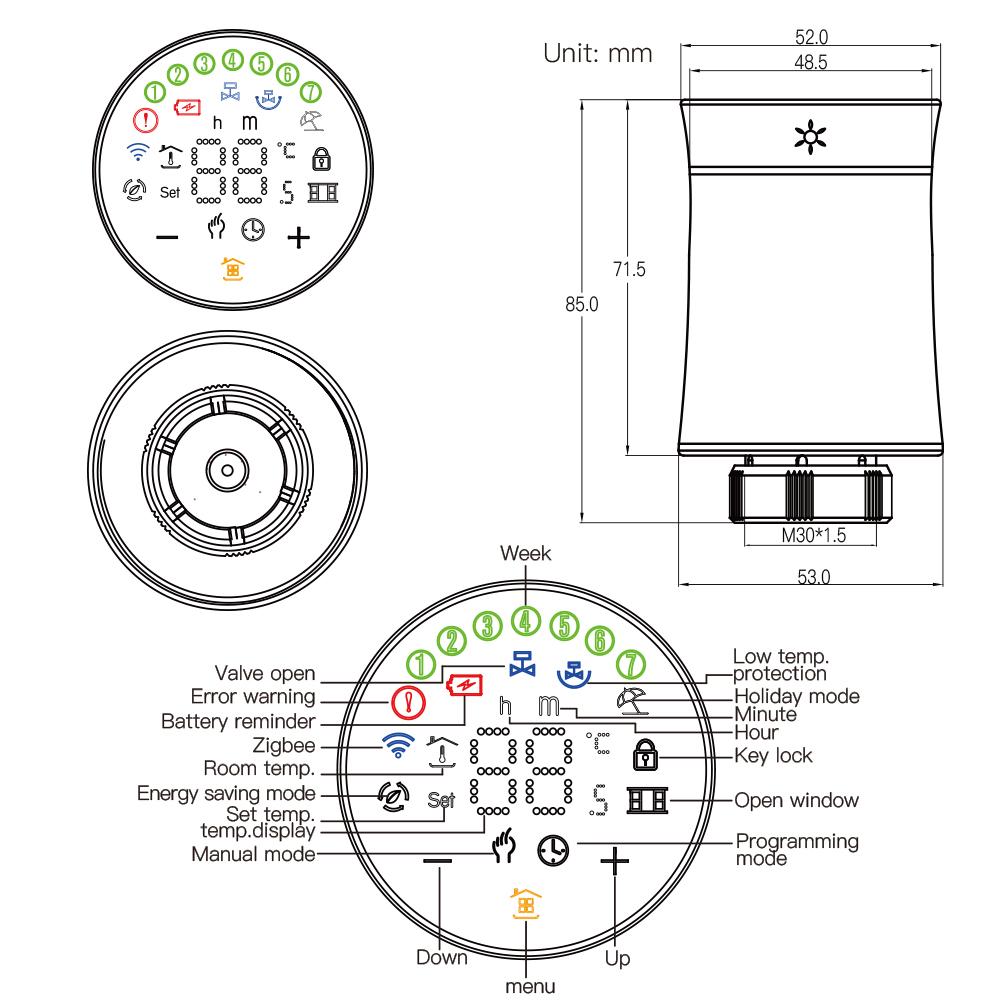 LumiMuse ZigBee Smart Radiator Valves Tuya Save Energy Black White TRV BRT 100 Mini Soft Touching Thermostatic Valve