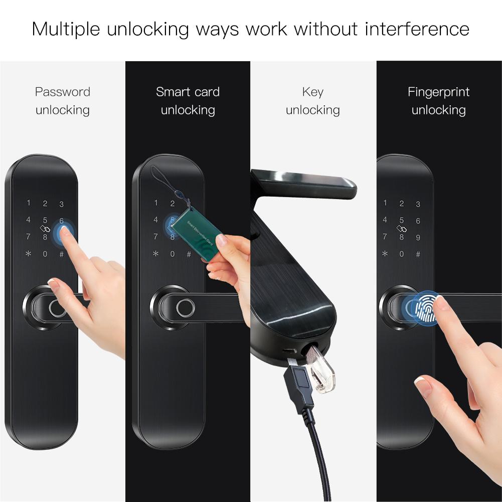 WiFi Security Smart Door Lock Multiple Unlocking Fingerprint Lock