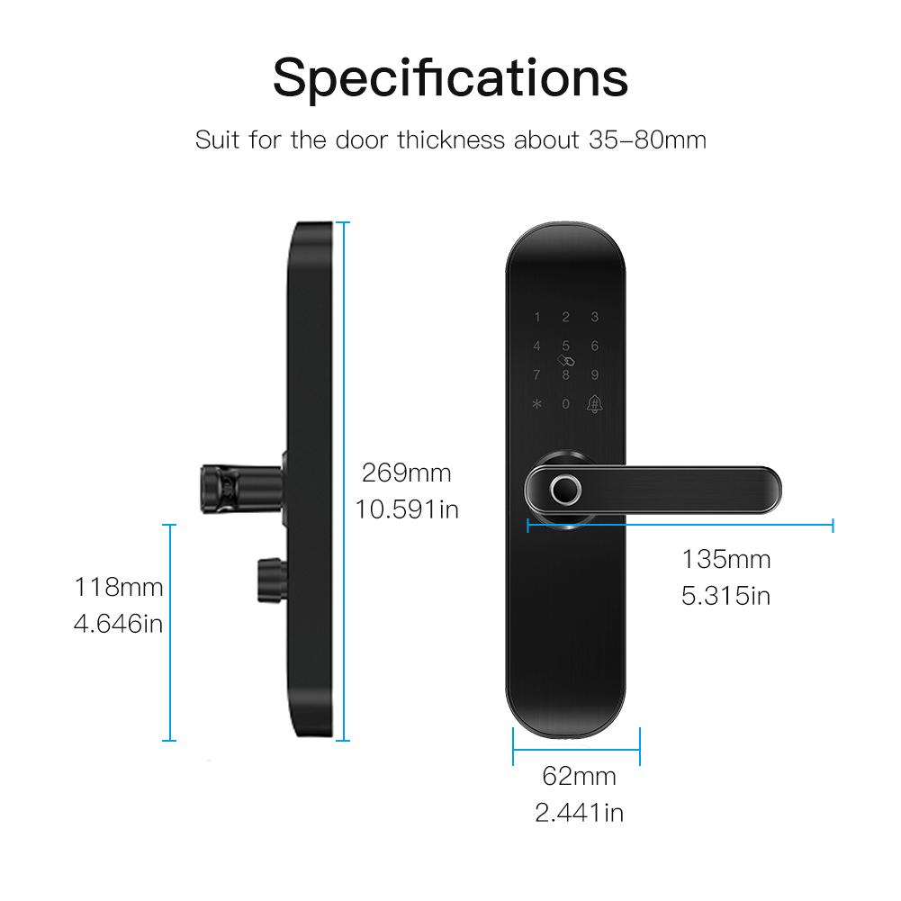 WiFi Security Smart Door Lock Multiple Unlocking Fingerprint Lock