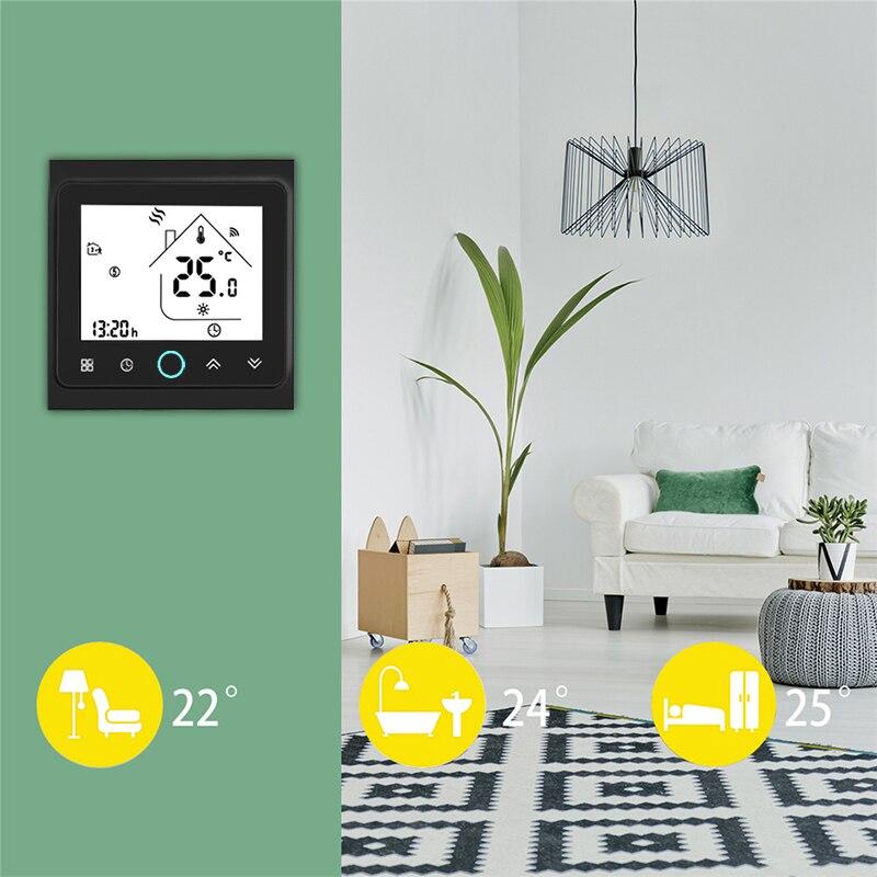 Wi-Fi Smart Central Air Conditioner Thermostat Temperature Controller 2/4 Pipe 3 Speed Fan Coil Unit