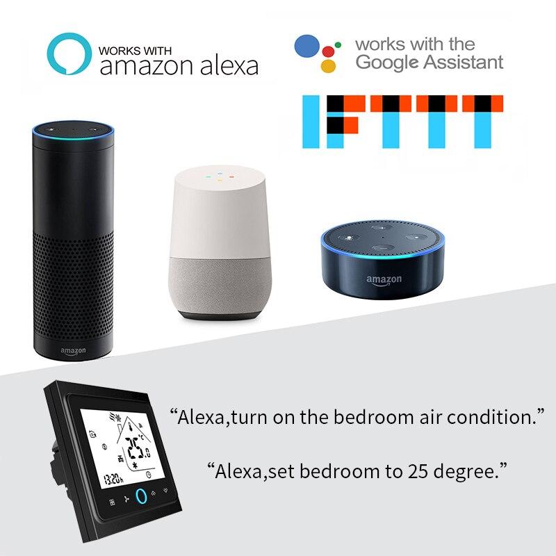 Wi-Fi Smart Central Air Conditioner Thermostat Temperature Controller 2/4 Pipe 3 Speed Fan Coil Unit