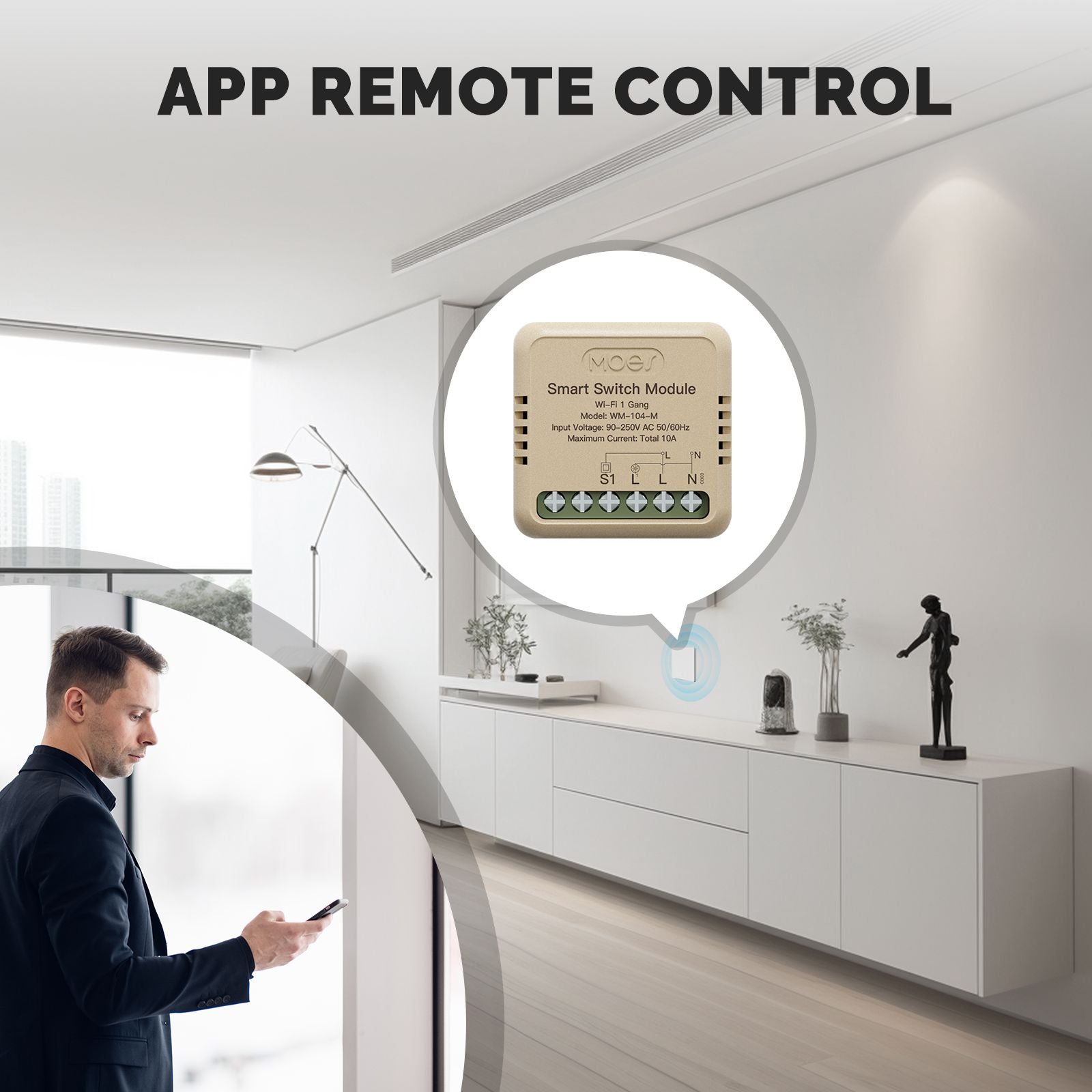 WiFi Mini DIY Smart Light Switch Module Relay Timer 1/2 Gang