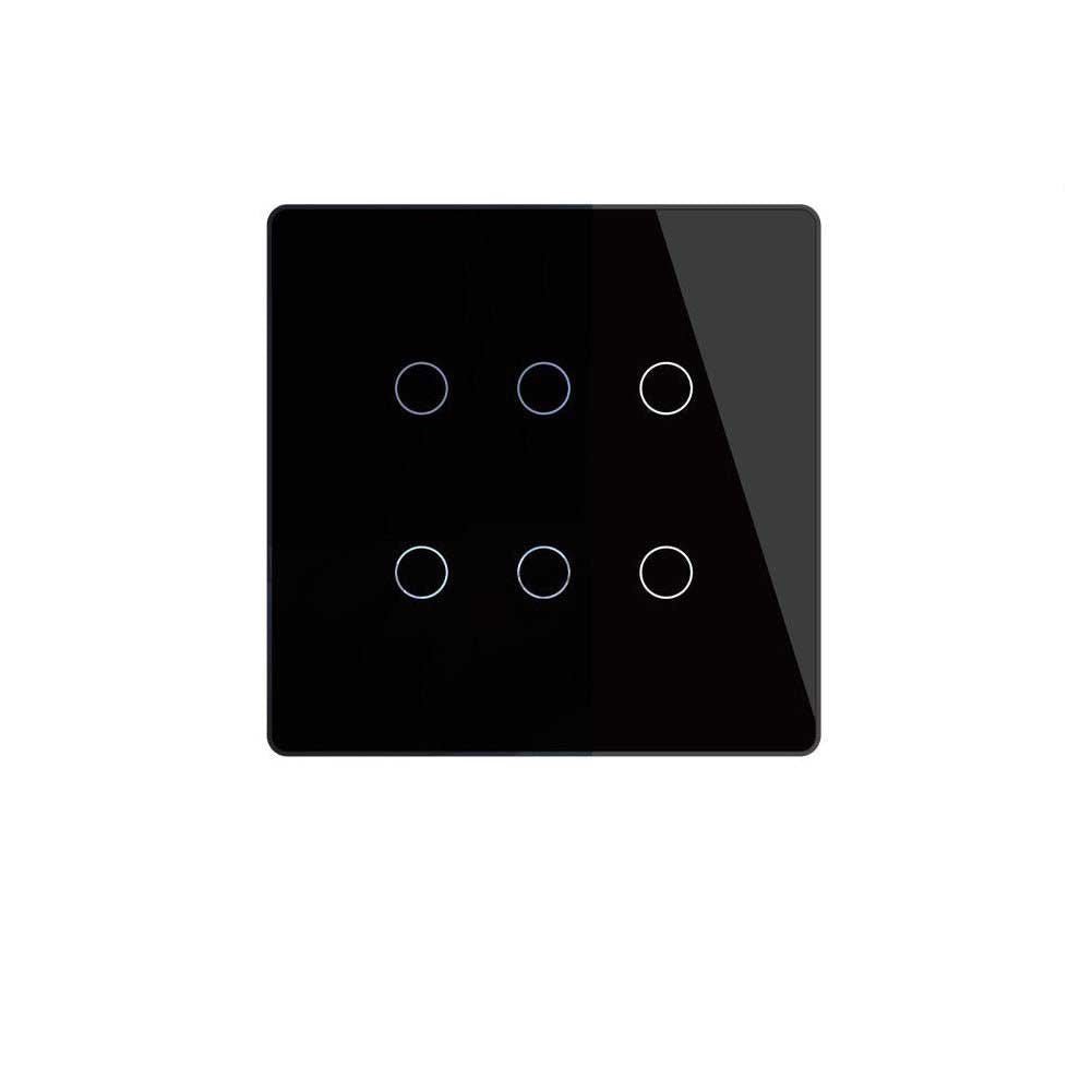 WiFi RF433 Smart 6 Gang Wall Touch Light Switch 2/3 Way Multi-Control Neutral Wire Required