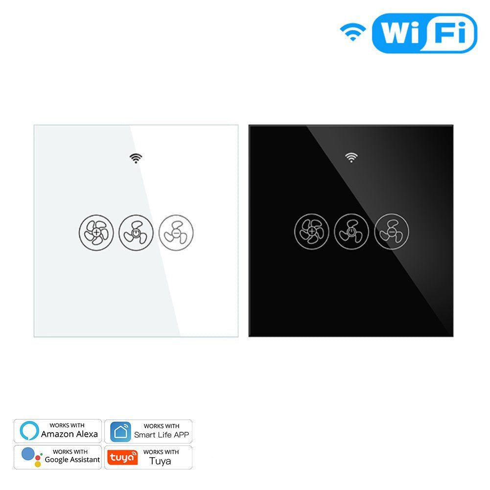 WiFi RF433 Smart Ceiling Fan Touch Switch Single Pole Neutral Wire Required EU | LumiMuse