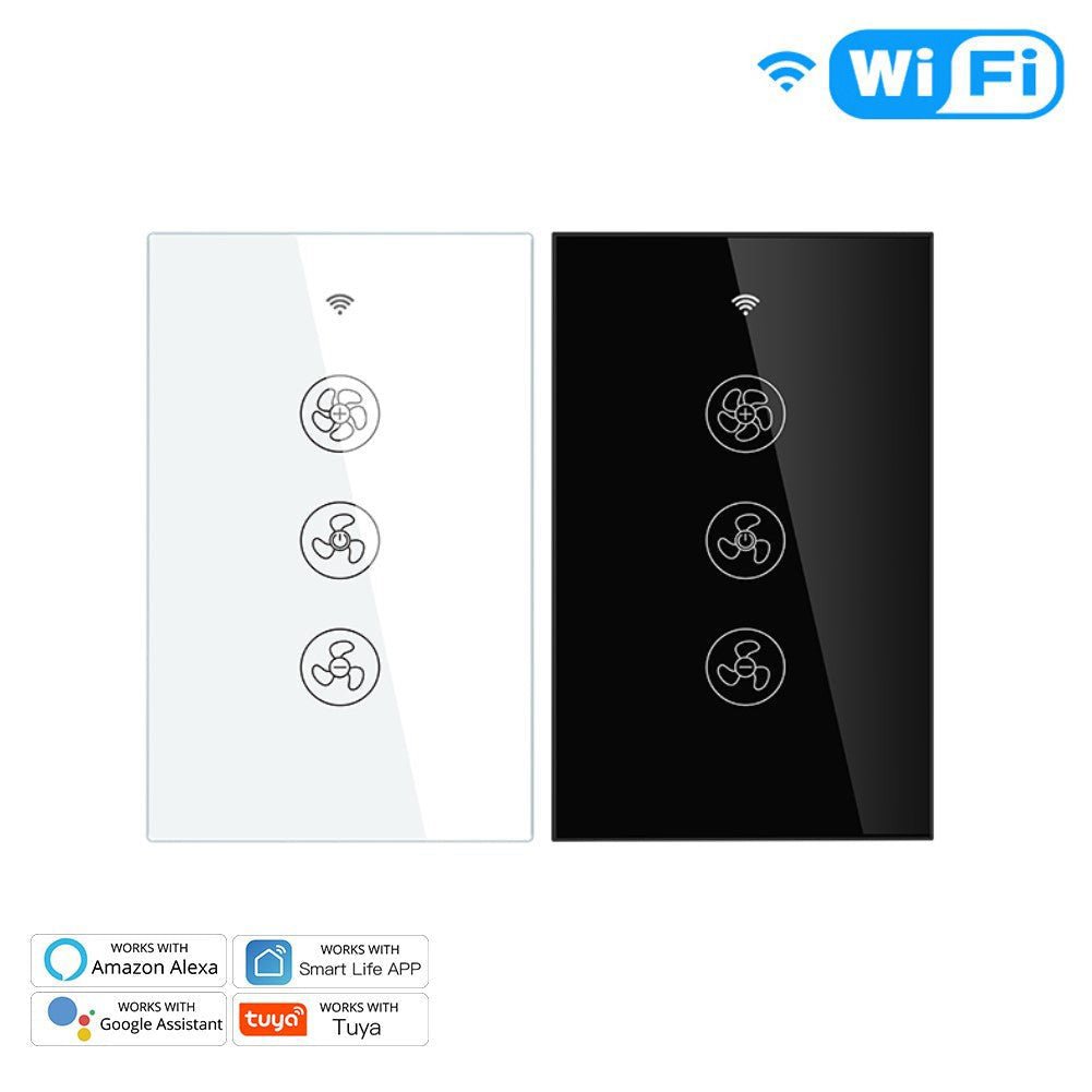 WiFi RF433 Smart Ceiling Fan Touch Switch Single Pole Neutral Wire Required US | LumiMuse